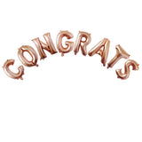 Set 8 Baloane din Folie Metalizata, Vivimall, Model Scris Congrats, Litere de 40 cm, Tema Absolvire, Baloane Party, Ambalaj Individual, Pai Inclus, Umflare cu Aer sau Heliu, Roz - vivimall.ro