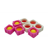 Set 8 blocuri de constructie din silicon, Pop Bubble, Fidget Toy, Puzzle, Multicolor - vivimall.ro