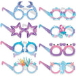 Set 8 Perechi de Ochelari Sirena, Vivimall, Colectia Mermaid, Multicolor - vivimall.ro