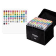 Set 80 Markere, Vivimall, pe Baza de Ulei, Dublu Capat, Subtire 1mm si Gros 6 mm, Geanta Depozitare, 15 cm, Multicolor - vivimall.ro