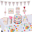 Set 9 Accesorii pentru Masa, Petrecere, Vivimall, Model Happy Everyday, 78 buc, Multicolor - vivimall.ro