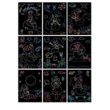 Set 9 Planse Razuibile, Vivimall, Scratch ArtCards, +3 Ani, de Razuit si de Colorat, 19 x 14 cm, Model Sirene, Multicolor - vivimall.ro