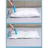 Set 9 Saci de Vidat Haine, Vivimall, Marimi Diferite, Vidare prin Vacuum, Reutilizabili, Impermeabili, Pompa Inclusa, Transparent - vivimall.ro