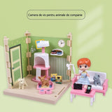 Set adapost pentru animalute Vivimall, casa de papusi cu mobilier si ustensile, activitati distractive - vivimall.ro