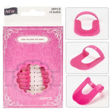 Set 26 buc Sabloane Reutilizabile pentru Oja, Vivimall, pentru Manichiura Ingrijita, fara Depasire Margini, Protectie Cuticula, 10 Marimi, din Plastic, Roz - vivimall.ro