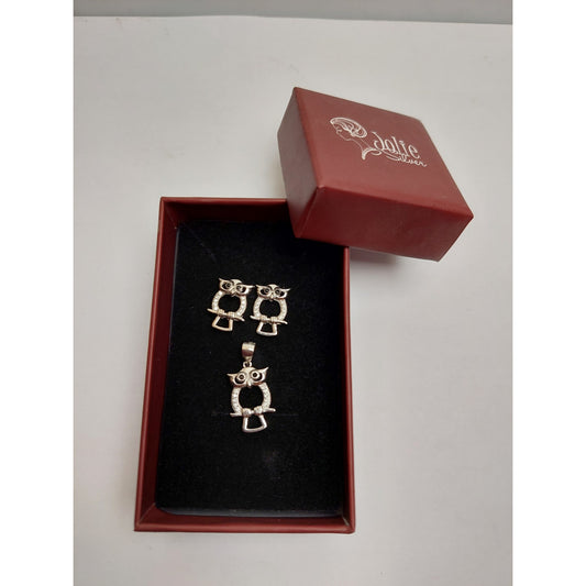 Set Argint 925 Bufnita Contur, Jolie Silver, 4.1g, 2 cm x 1.1 cm - vivimall.ro