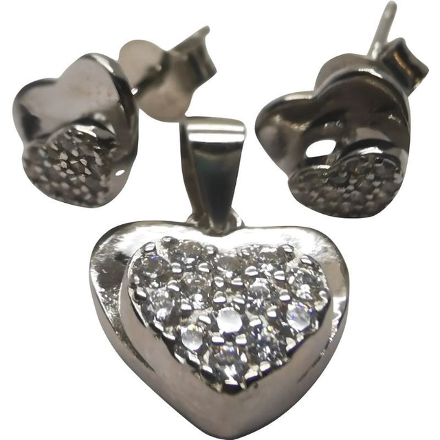 Set Argint 925 Inima pe Inima - vivimall.ro