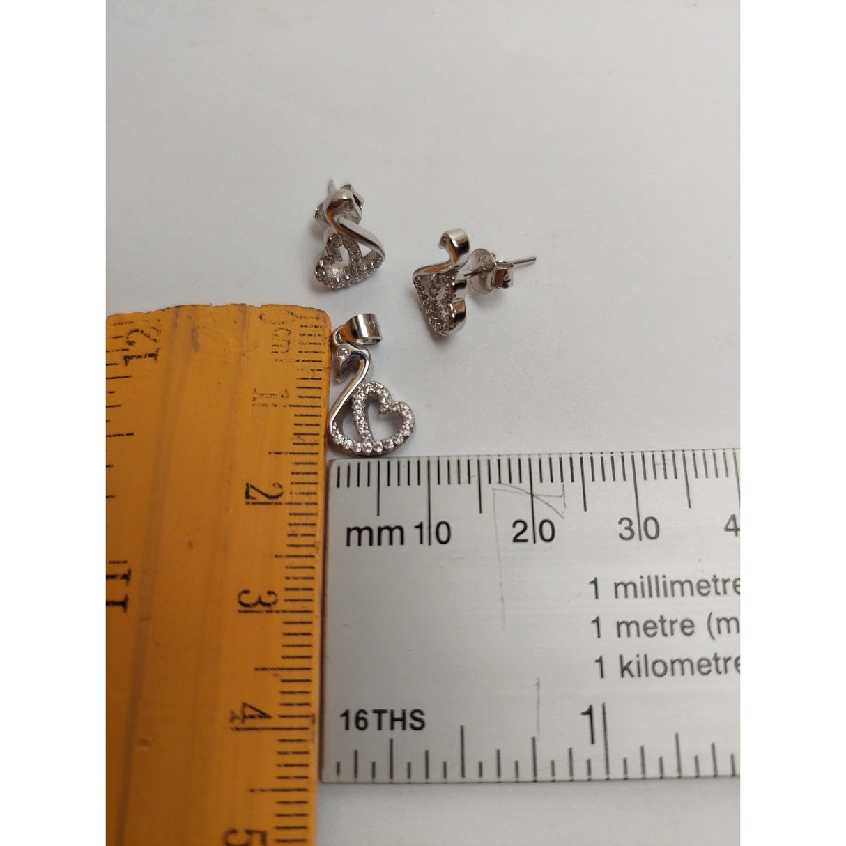 925 Ezüst Hattyú Szívecskével Kiegészítve, Jolie Ezüst, 2.7G