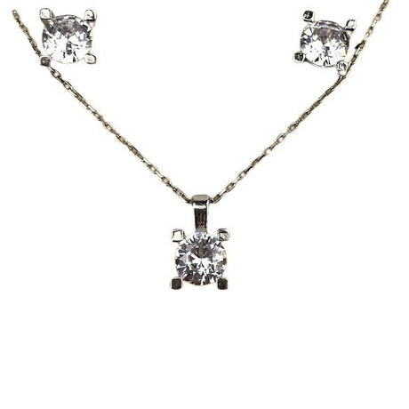 Set Argint 925 Rotund Mare (cercei, lantisor, pandantiv) - vivimall.ro