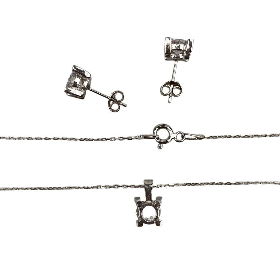 Set Argint 925 Rotund Mare (cercei, lantisor, pandantiv) - vivimall.ro