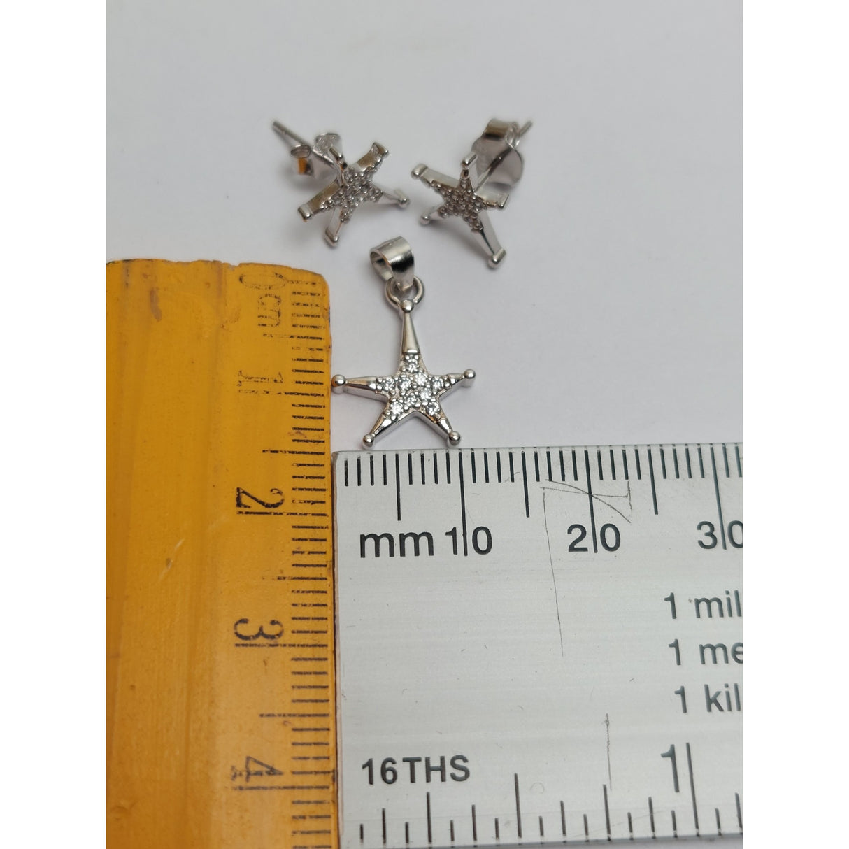 925 Ezüst Aszimmetrikus Csillagok Szett, Jolie Ezüst, 1.8G