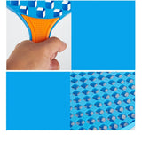 Set  Badminton pentru Copii, Vivimall, 2 Palete, 3 Mingi, Pentru Joaca si Antrenament, Albastru Portocaliu - vivimall.ro