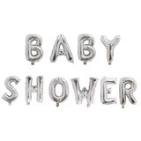 Set Baloane Din Folie Metalizata, Model Baby Shower, Litere De 40 Cm, Baloane Party, Ambalaj Individual, Pai, Ata Si Adeziv Incluse, Umflare Cu Aer Sau Heliu,
