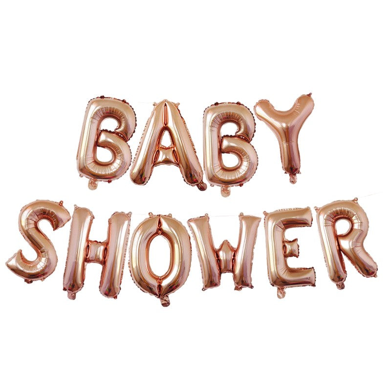 Set Baloane Din Folie Metalizata, Litere De 40 Cm, Baloane Party, Ambalaj Individual, Pai, Ata Si Adeziv Incluse, Umflare Cu Aer Sau Heliu, Rose Gold - vivimall.ro