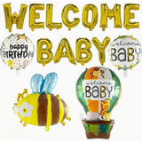 Set Baloane Din Folie Metalizata, Litere De 40 Cm, Baloane Party, Ambalaj Individual, Pai, Ata Si Adeziv Incluse, Umflare Cu Aer Sau Heliu - vivimall.ro