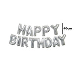 Set 13 Baloane Folie, Tip Ghirlanda, Model Happy Birthday, 40 Cm,