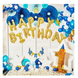 Set baloane folie Flippy, Happy Birthday, 40 cm, auriu - vivimall.ro