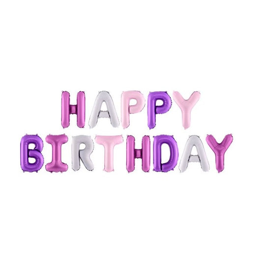 Set baloane folie Vivimall, Happy Birthday, 40 cm, multicolor - vivimall.ro