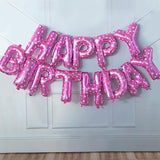 Set baloane folie Flippy, Happy Birthday, 40 cm, roz - vivimall.ro