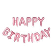 Set baloane folie Vivimall, Happy Birthday, 40 cm, roz deschis - vivimall.ro