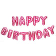 Set baloane folie Vivimall, Happy Birthday, 40 cm, roz - vivimall.ro