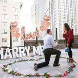 Balon din Folie Metalizata, Vivimall, Model Love scris de mana, 102x65 cm, Tematica Ziua Îndrăgostiților, Ambalaj Individual, Pai Inclus, Umflare cu Aer sau Heliu, Rose Gold - vivimall.ro