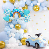 Baloane decorative tematica BABY SHOWER, Vivimall, ITS A BOY, pentru gender reveal, botez, set din 5 bucati, 66 x 91 cm, Albastru - vivimall.ro