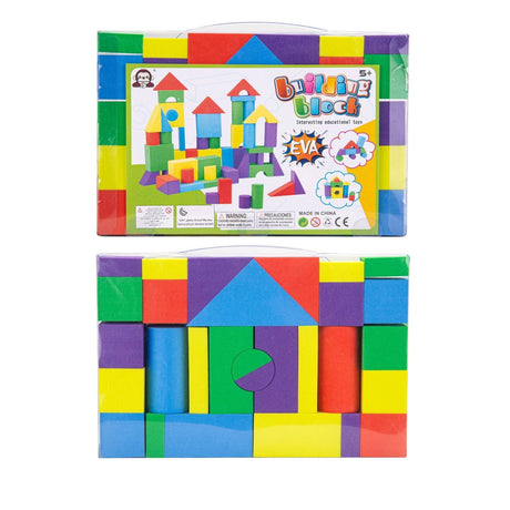 Set Blocuri de Constructie din Spuma EVA, Vivimall, 29 de Piese, Interactive, 24.5x16x3.7 cm, Multicolor - vivimall.ro