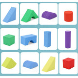 Set Blocuri de Constructie din Spuma EVA, Vivimall, 29 de Piese, Interactive, 24.5x16x3.7 cm, Multicolor - vivimall.ro
