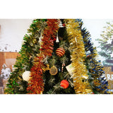 Set brad artificial de Craciun si elemente decorative, nins, decorat cu conuri pin, pentru interior/exterior, inaltime 210 cm, diametru 147 cm, 1150 ramuri, Flippy, verde, suport metalic inclus - vivimall.ro