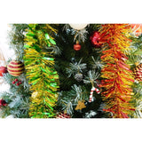 Set brad artificial de Craciun si elemente decorative, nins, decorat cu conuri pin, pentru interior/exterior, inaltime 210 cm, diametru 147 cm, 1150 ramuri, Flippy, verde, suport metalic inclus - vivimall.ro