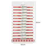 Set 12 mărțișoare brățări Jolie pentru damă, pandantiv inox model Mama, ambalate, vedere de ansamblu