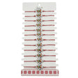 Bratara Martisor pentru Dama, Jolie, Model Fluture, Set 12 bucati, Pandativ din Aliaj cu Print Traditional, Snur Ajustabil Impletit, Alb/Rosu - vivimall.ro