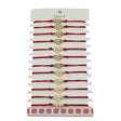 Bratara Martisor pentru Dama, Jolie, Model Love, Set 12 bucati, Pandativ din Inox Auriu, Snur Ajustabil Impletit, Rosu - vivimall.ro
