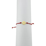 Set complet 12 brățări mărțișor Jolie Smiley cu snur ajustabil roșu, prezentare de ansamblu