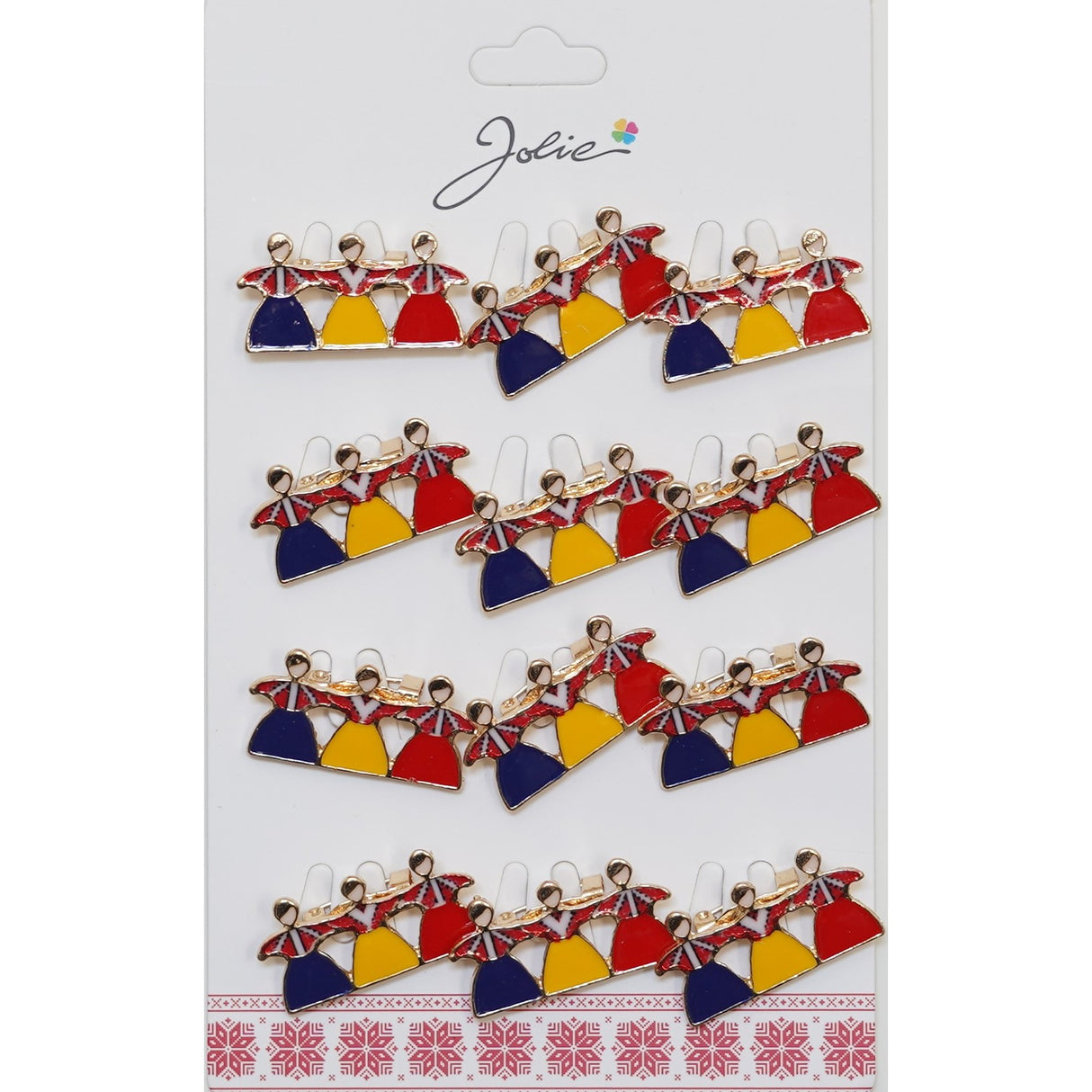 Set 12 Brose Martisor Primavara 3 Fete Tricolor Joaca Hora - vivimall.ro