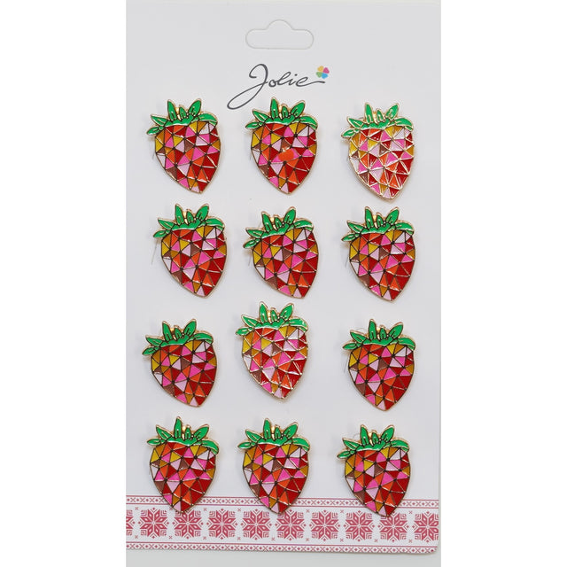 Set 12 Brose Martisor Capsuna in Mozaic - vivimall.ro