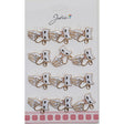Set 12 Brose Martisor Pisica Alba cu Pietre - vivimall.ro