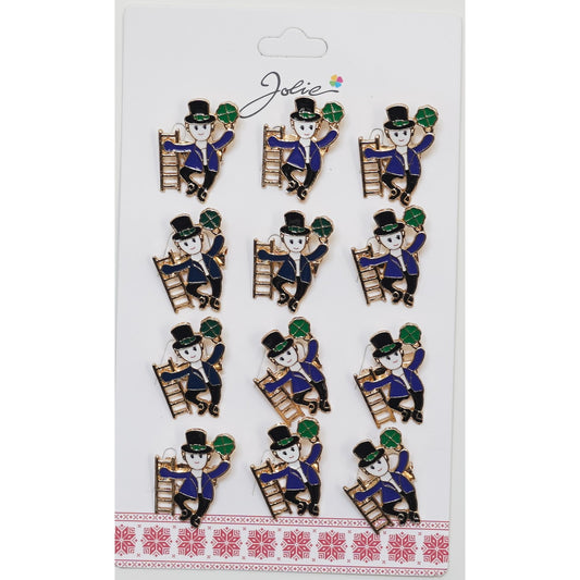 Set 12 Brose Martisor Primavara Cosar cu Trifoi - vivimall.ro