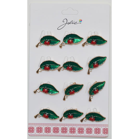 Set 12 Brose Martisor Primavara Buburuza pe Frunza - vivimall.ro