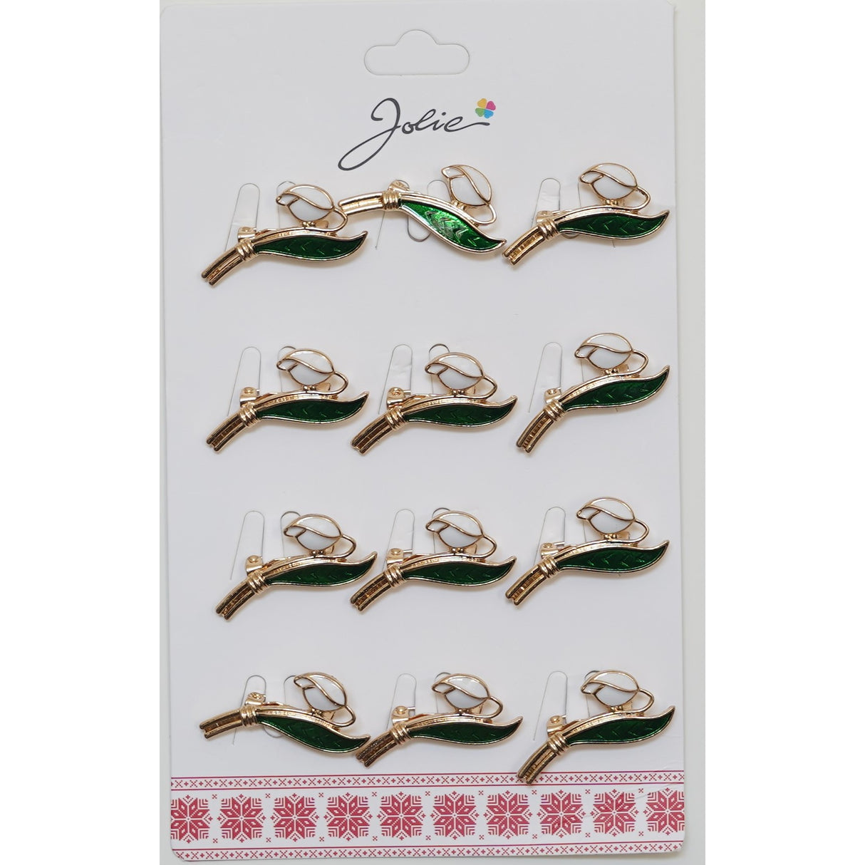 Set 12 Brose Martisor Primavara Ghiocel - vivimall.ro