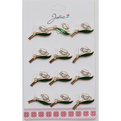 Set 12 Brose Martisor Primavara Ghiocel - vivimall.ro