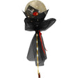 Set Buchet Decorativ, Vivimall, Trandafir in Balon cu Lumini Led, Diametru 35 cm, 2 x Baterii AA (neincluse), Rosu/Negru - vivimall.ro