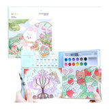 Carte colorat acuarelă Flippy 15.7x18.8 cm, format compact, vedere laterală dimensiuni set