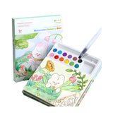 Set carte de colorat cu acuarelă Flippy model Iepure, vedere frontală, 20 foi carton 200 gsm