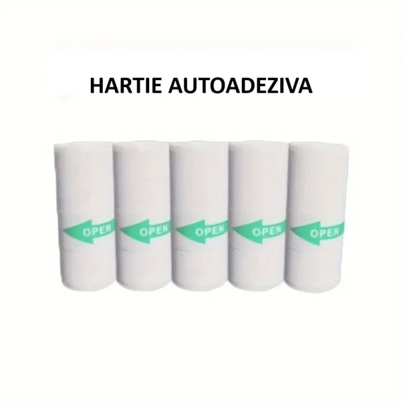 Set Camera Instantanee pentru Copii, Vivimall, Ecran HD 2.4'', 24MP, 720P Video, 1200 mAh, cu Functie de Printare Alb-Negru, cablu USB-C, Bluetooth, Compatibil iOS/Android, Imprimare APP, Model Dinozaur, Verde - vivimall.ro