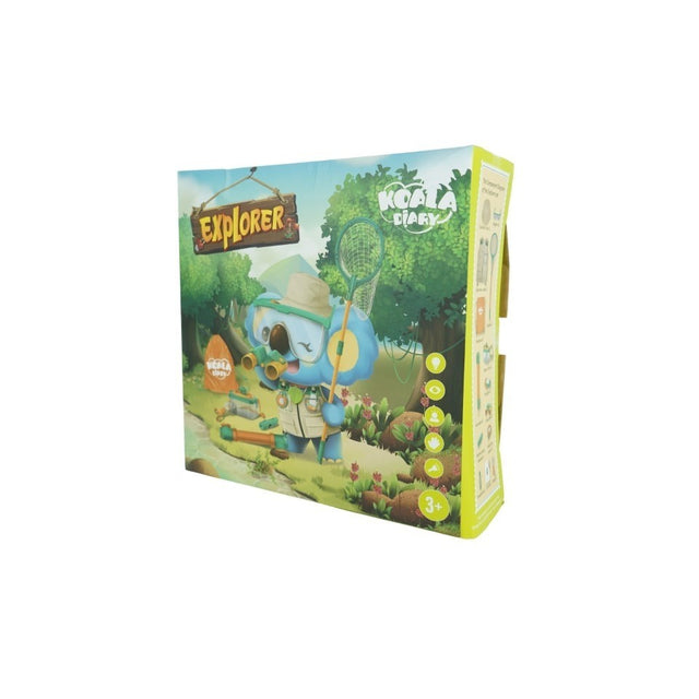 Set camping micutul explorator pentru exterior, 3 accesorii vestimentare, 9 ustensile de joaca, 8 carti educative cu insecte, +3 ani, multicolor - vivimall.ro