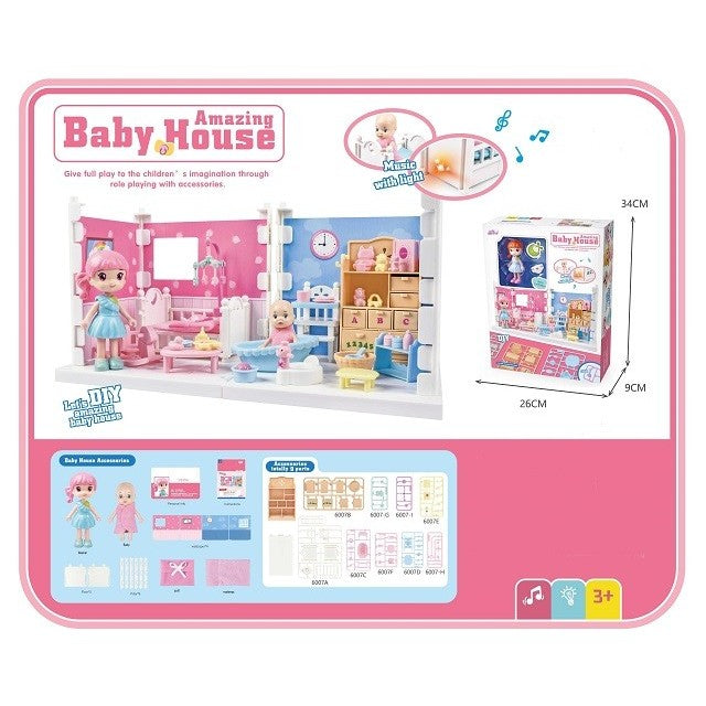 Set casa de papusi mama si copilul, Vivimall, cu lumini si sunet - vivimall.ro