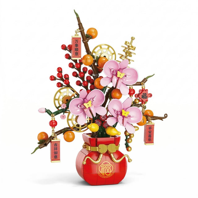 Set de Constructie, Flippy, Vaza Decorativa cu Flori, 818 piese, 6+ ani, Planta Artificiala, Decor Floral Elegant, Idee de Cadou pentru Femei, Cadou pentru Iubita si Pasionatii de Jocuri de Constructie Creativa - vivimall.ro