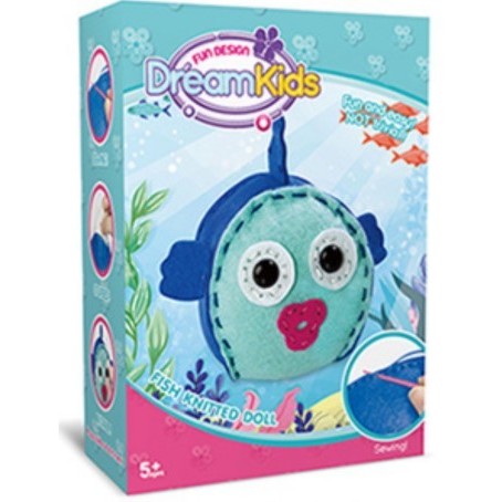 Set creatie perna pentru copii Model 2, Dream Kids, Peste - vivimall.ro